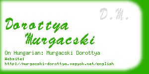 dorottya murgacski business card